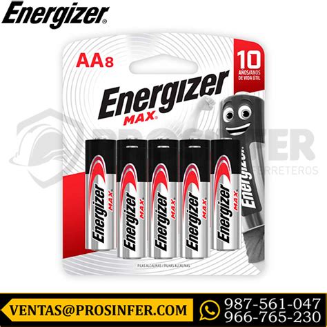 Pila Energizer Max Aa 8 Alcalina Al Por Mayor Prosinfer Seguridad