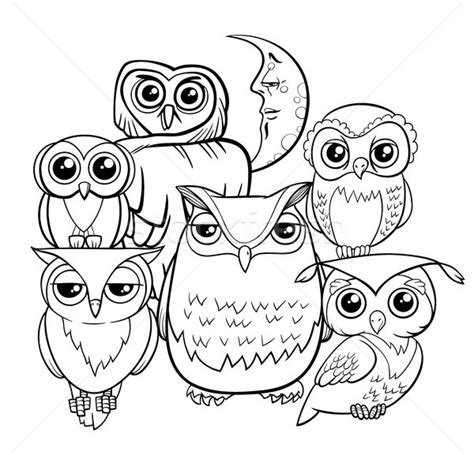 Owl Family Coloring Pages