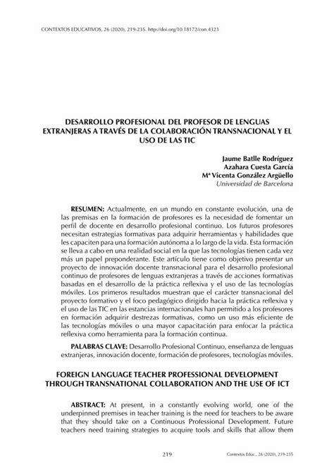 PDF DESARROLLO PROFESIONAL DEL PROFESOR DE LENGUAS DOKUMEN TIPS