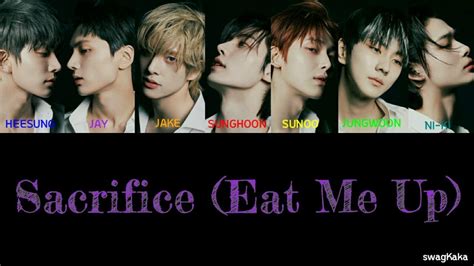 Enhypen 엔하이픈 Sacrifice Eat Me Up Color Coded Lyric Or Swagkaka Youtube