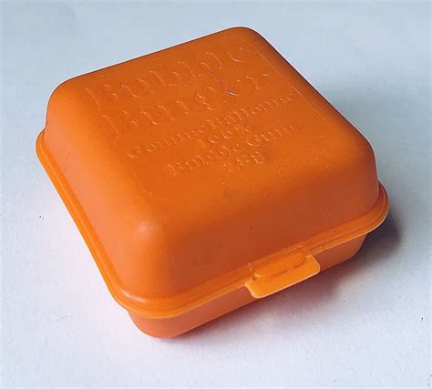 Vintage 1978 Orange Fleer Canada Bubble Burger Bubble Gum Container