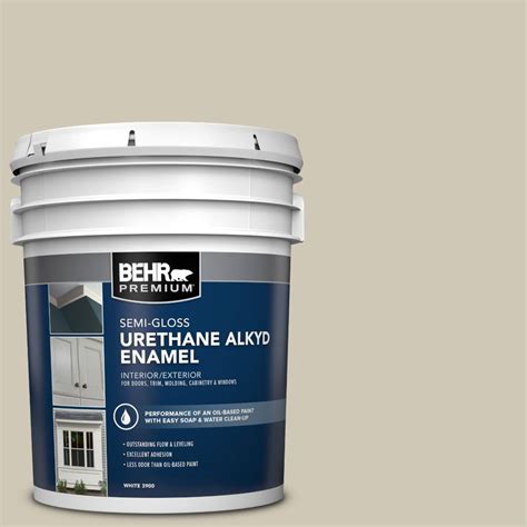 BEHR PREMIUM 5 Gal PPU8 16 Coliseum Marble Urethane Alkyd Semi Gloss