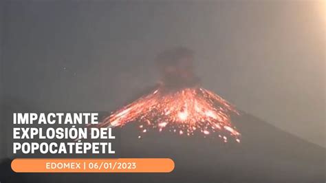 La FUERTE explosión con la que DESPERTÓ el POPOCATÉPETL el DÍA DE REYES