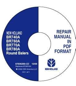 Service Manual On Cd For New Holland Balers Model Br A