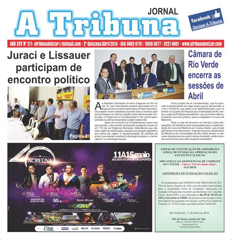 Jornal A Tribuna edição nº 211 Jornal A Tribuna