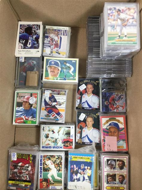 Lot Assorted Vintage Sports Trading Cards