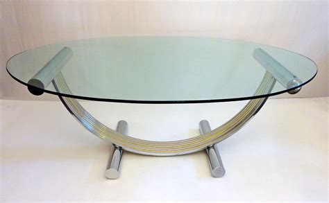 Table De Salle Manger Ovale En Verre Par Romeo Rega S En Vente