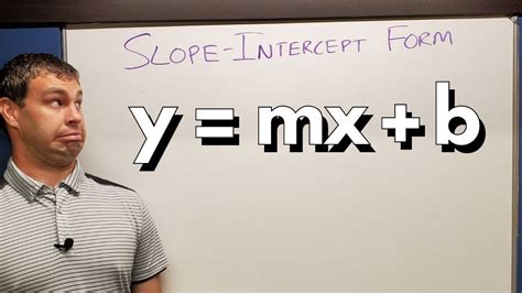 Y Mx B Slope Intercept Form Find M Find B And Graph Youtube