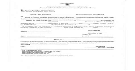 Download Pdf Application For Transcript Prmit Marksheet Certificate