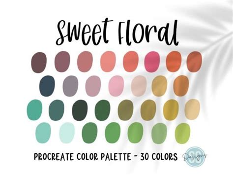 Sweet Floral Procreate Color Palette Graphic By Ssandcodesigns · Creative Fabrica