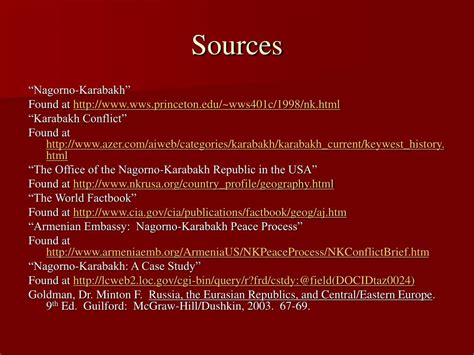 Ppt The Nagorno Karabakh Conflict Powerpoint Presentation Free