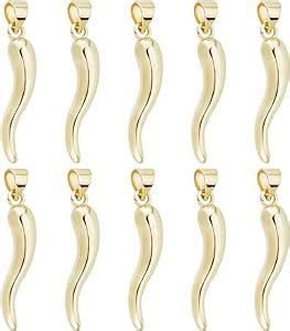 Amazon Beebeecraft Box Pcs Horn Charms K Gold Plated Horn Of