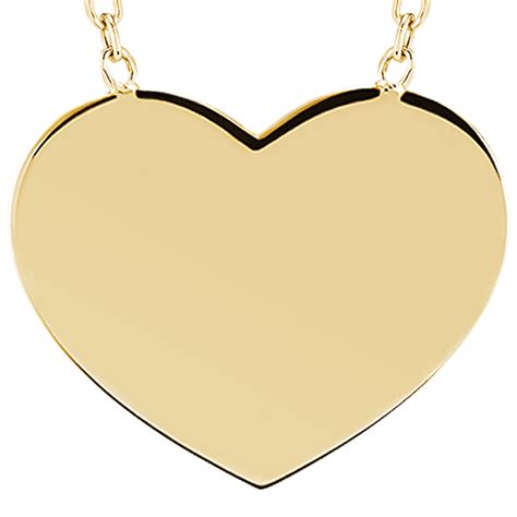 Necklace With Engraved Heart Medallion Aries 9k Yellow Gold