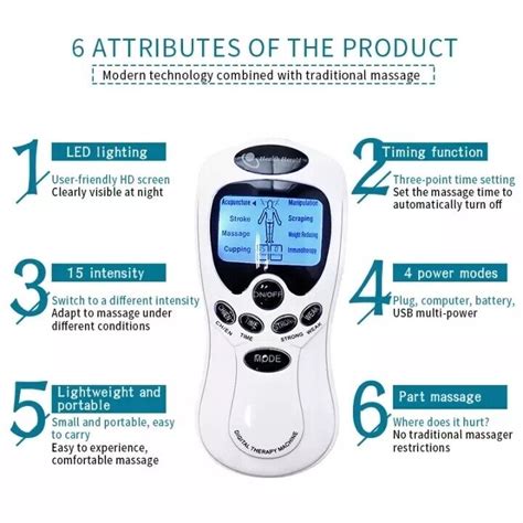 Electronic Pulse Massager 8 Modes Tens EMS Acupuncture Digital Massage