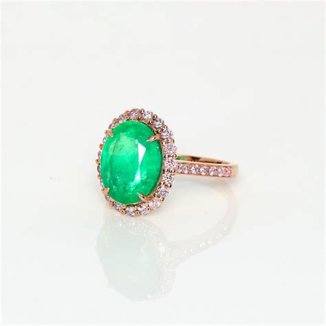 No Reserve Price Igi Ct Intense Bluish Green Emerald And Pink