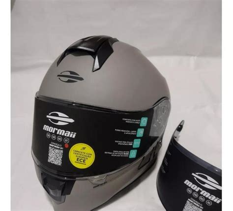 Capacete Fechado Mormaii M Titanium Cinza Viseira Fum Capacete De