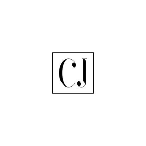 Premium Vector | Cj monogram logo design letter text name symbol ...