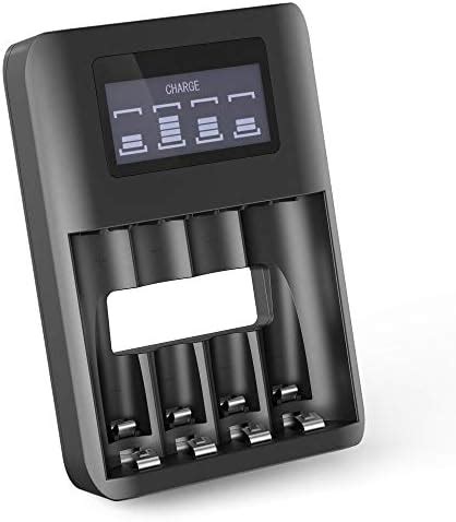 CELLONIC USB Batterieladegerät AAA AA Schnellladegerät 4 Batterien 4