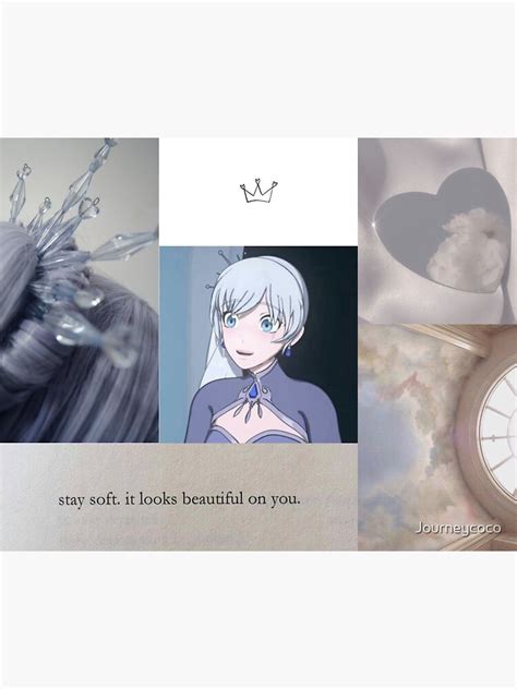 Weiss Schnee Of Rwby White Aesthetic Sticker For Sale By Journeycoco