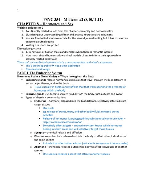 Midterm 2 Notes Psyc 354 Midterm 2 8 10 11 12 Chapter 8