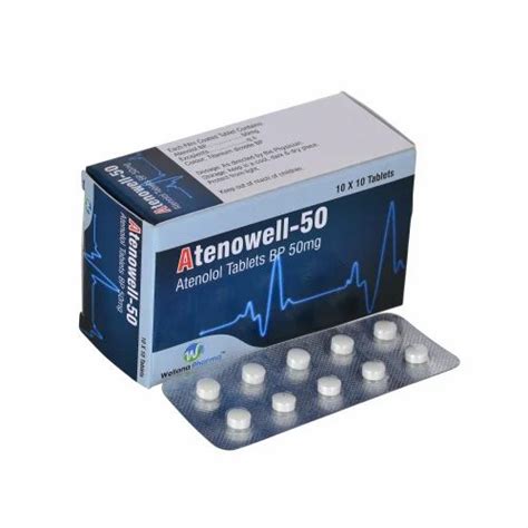 Atenowell Strip Atenolol Tablets 50 Mg For Anti Hypertensive