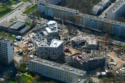 Luftbild Halle Saale Neubau Einer Mehrfamilienhaus Wohnanlage