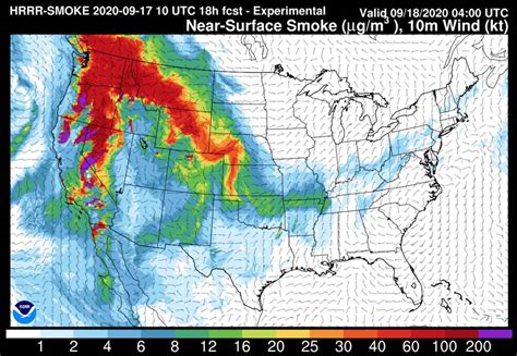 Smoke And Air Quality Maps For September 17 2020 Wildfire Today