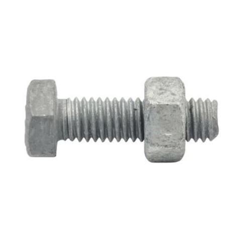 Bolt And Nut M10 X 25mm Grade 46 Hex Head Galv Prime Supplies