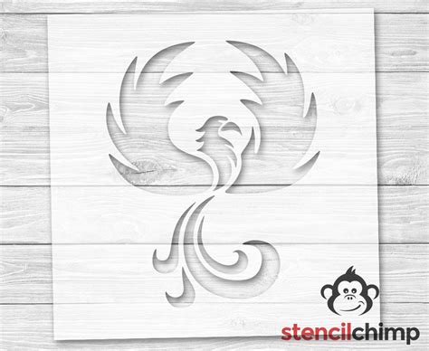 Phoenix Stencil DIY Art Stencil Tribal Bird Wall Art Stencil - Etsy