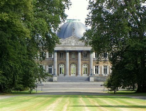 Belgium Brussels The Facade Of The Castle Of Laeken Stock Photo