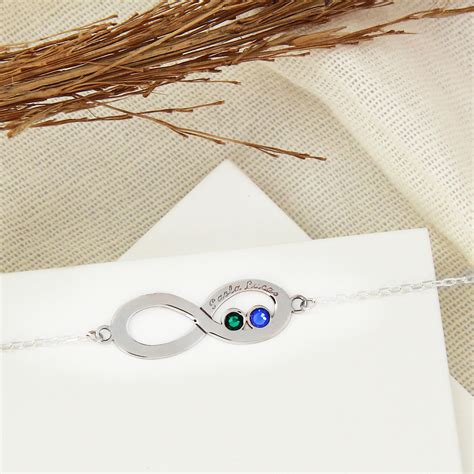 Bracelet Personnalis Infini Argent Et Strass Swarovski