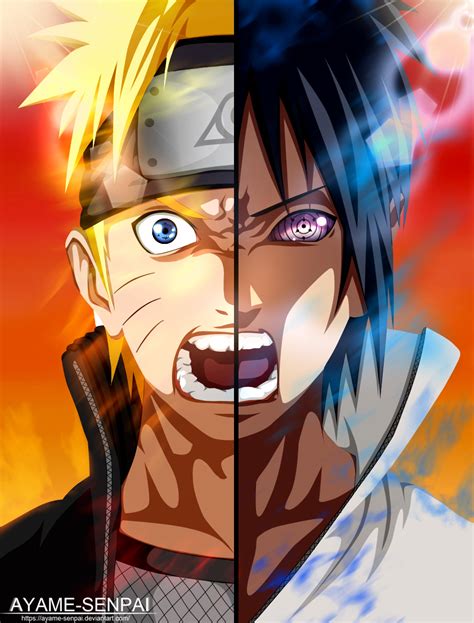 Naruto Uzumaki And Sasuke Uchiha