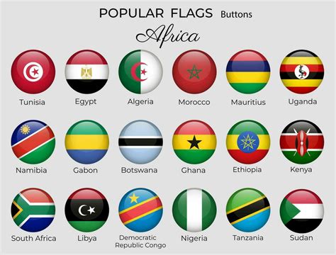 Buttons Flags Of African Countries Africa Flag Icon Set D Round