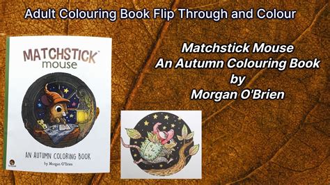 Adult Colouring Book Flip Through And Color Matchstick Mouse Autumn