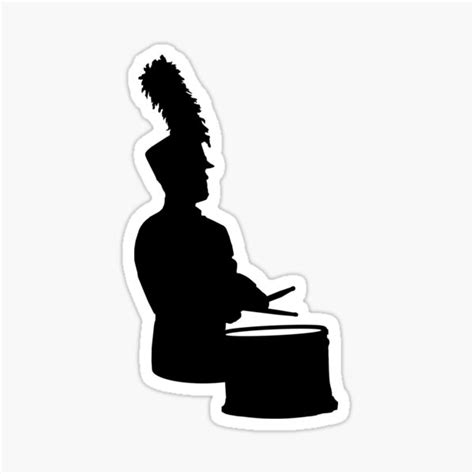 Marching Band Snare Drummer Sticker By Vistascribe Redbubble