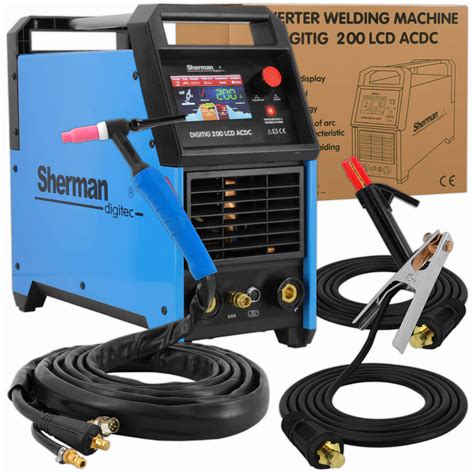 Sherman Spawarka Inwertorowa DIGITIG 200 LCD AC DC Spawarena Sklep