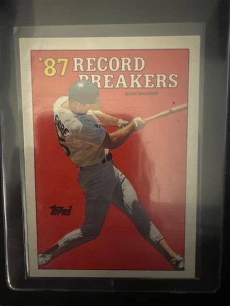 Mark McGwire Record Breaker Ungraded 1988 Topps