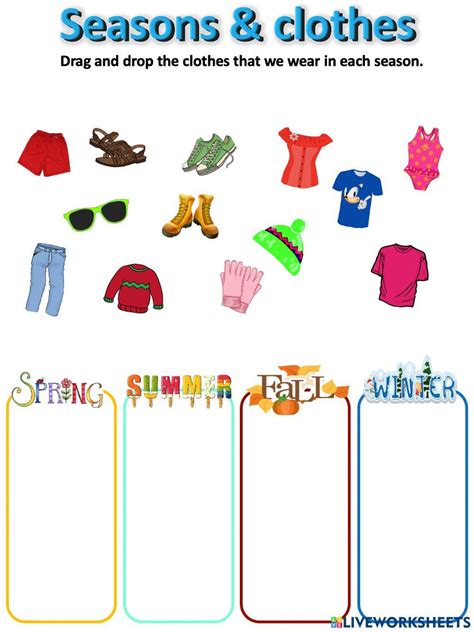 Free Seasonal Clothing Worksheet Download Free Seasonal Clothing Worksheet Png Images Free