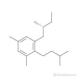 1 5 Dimethyl 2 3 Methylbutyl 3 2R 2 Methylbutyl Benzene Structure