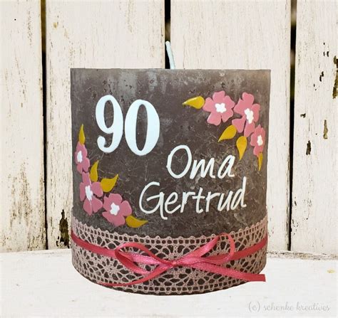 Geburtstag 90 Geburtstag Geburtstagskerze Individuell Unikat