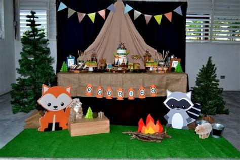 Woodland Themed Camping Birthday Party Camping Birthday Party