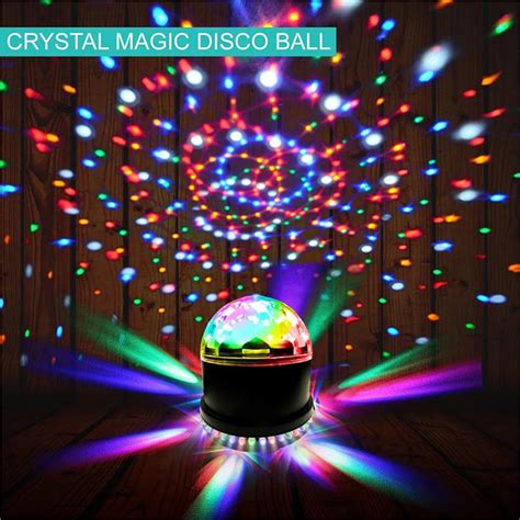 Effets De Sc Ne Boule Magique Rotative En Cristal Disco Led