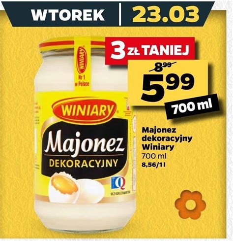 Promocja Majonez Dekoracyjny Winiary 700ml Netto