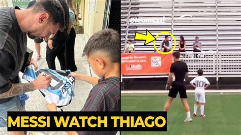 Messi Was Seen Again Watching Thiago S Match With Inter Miami U12