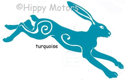 Leaping Hare Decal Sticker In 2024 Line Drawing Animal Silhouette