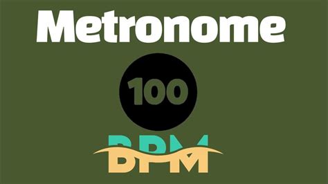 100 Bpm Metronome Youtube