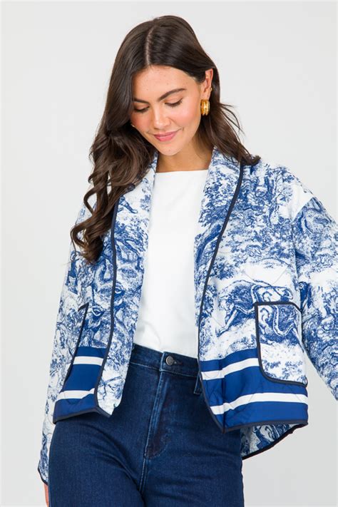 Jungle Toile Quilted Jacket New Arrivals The Blue Door Boutique