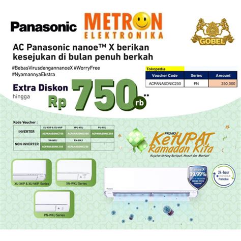 Promo PANASONIC CS PN 9 WKJ R AC SPLIT 1 PK FREON R32 760 WATT