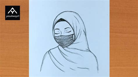 Muslim Girl Drawing With Hijab Easy Step By Step How To Draw A Girl