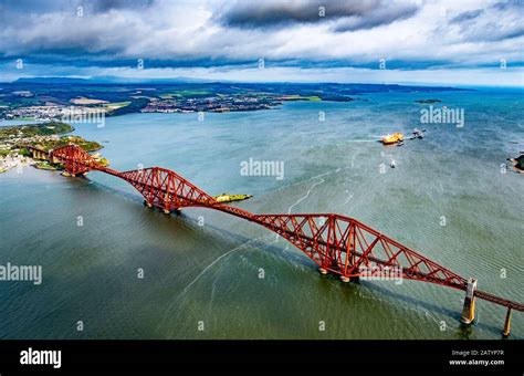 Aerial view of Forth Bridge Stock Photo - Alamy